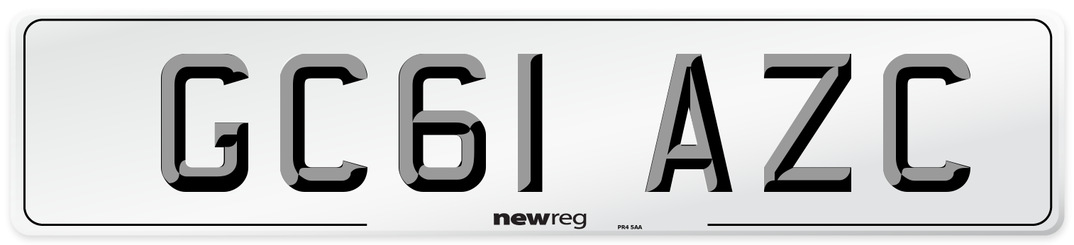 GC61 AZC Number Plate from New Reg